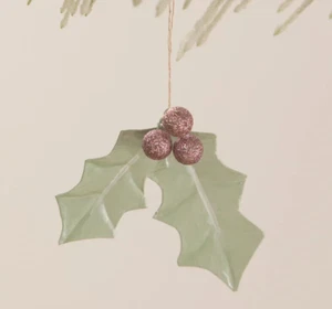 Bethany Lowe Pastell Stechpalme Zinn Ornament - Handarbeit Weihnachtsdeko - Bild 1 von 3
