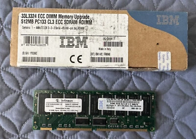 IBM 33L3324 ECC DIMM Memory Upgrade 512MB PC133 CL3 ECC SDRAM RDIMM - Image 1 of 4