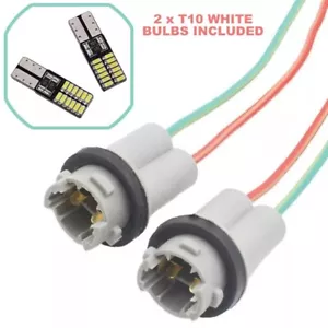 2x 501 W5W T10 BULB HOLDER SOCKET PRE WIRED LED HALOGEN LAMP RUBBER SEAL PLASTIC - Picture 1 of 1