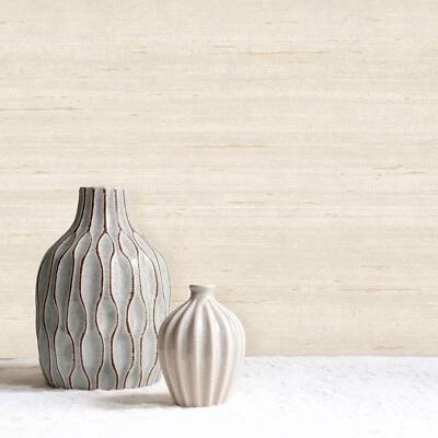 Papel tapiz vinilo seda de lujo texturizado metálico brillo Rasch 539677 crema Foto 1 de 4