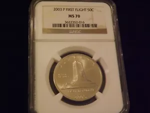 2003-P 50 C FIRST FLIGHT NGC MS 70 - Picture 1 of 2