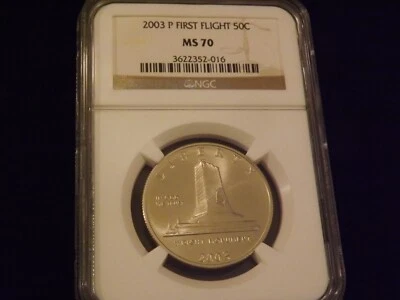 2003-P    50 C          FIRST FLIGHT          NGC  MS 70 - Image 1 of 2