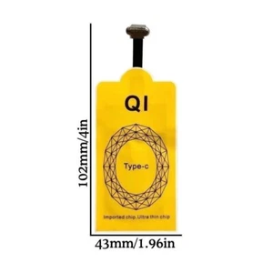 Type C Qi High Power 2A 2000mA 5V Fast Wireless Charger Adapter Receiver - Picture 1 of 6