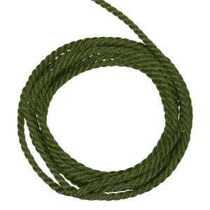 Twisted Cord Trim, 16 Yard 2.5mm 3-Ply Twine Braided Rope, Army Green - Picture 1 of 7