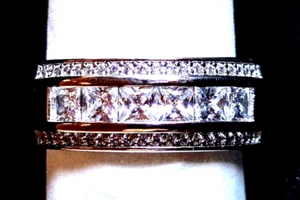 Breiter Ring mit Zirkon - Ringgröße 21 - 925er Silber - Unisex - Bild 1 von 5