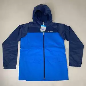 COLUMBIA Rain-Zilla Fleece Lined Jacket Youth Sz L Bright Indigo/Navy RB3418-433 - Picture 1 of 12