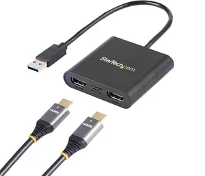 StarTech.com USB 3.0 auf Dual HDMI Adapter - 1x 4K 30Hz & 1x 1080p - Externe - Bild 1 von 6