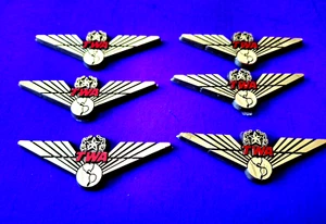 TWA 6 Junior Pilot Wings Plastic Stick-on - Picture 1 of 2
