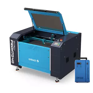OMTech Pronto 90W CO2 Laser Cutting Engraver Cutter with CW5202 Water Chiller - Picture 1 of 8
