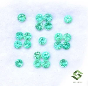 3 mm Natural Emerald Round Cut Lot 21 Pcs 2.16 CTS Calibrated Loose Gemstones - Picture 1 of 7