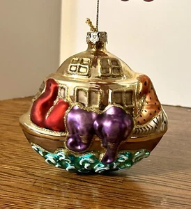 Noah's Ark Polonaise by Komozja Kurt Adler Ark ~ 5” Hand Blown Glass Ornament - Picture 1 of 2