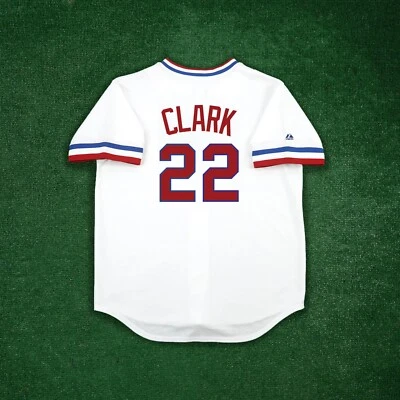 Camiseta deportiva Will Clark 1972 Texas Rangers Cooperstown para hombre blanca retro Foto 1 de 4