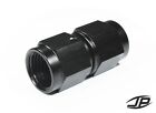 6 AN to -6 AN Straight Female Swivel Coupler Union Fitting Black