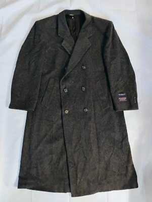 ROUNDTREE & YORKE  Merino Wool Coat - Long Overcoat Mens Size 44 Gray - Image 1 of 4