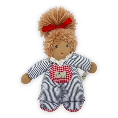 Silke Kösener Schlenkerpuppe Nina Schafwoll Füllung 23 cm Handmade Germany Puppe - Bild 1 von 4