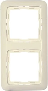 Kopp Rivo Abdeckrahmen 2-Fach für Lichtschalter Steckdose Rahmen Creme-weiß - Bild 1 von 5