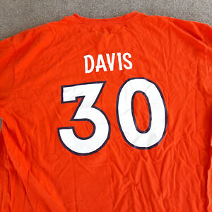 Terrell Davis Denver Broncos Player Shirt Orange HOF NFL Apparel Description