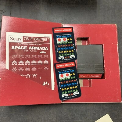 Space Armada Intellivision - Sears Tele-Game Manual Overlay & Box  FREE SHIPPING - Image 1 of 3