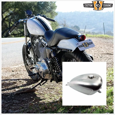 Tanque de gasolina con sangría EFI 3,3 galones con tapa personalizada para Harley Sportster XL 2007-20 Foto 1 de 4