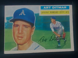 1956 TOPPS BASEBALL #258 - ART DITMAR - KANSAS CITY ATHLETICS - EXC/NMT COND - Picture 1 of 2
