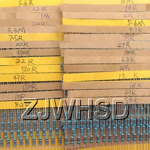 (1Ω–10M Ω) 1120pcs 56 Values 1/4W 0.25W 1% Metal Film Resistors Assorted kit Set - Picture 1 of 4