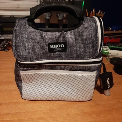 NEW IGLOO 9 Can Soft Sided Thermocooler with Hand Sanitizer Holder, Gray - Image 1 of 2
