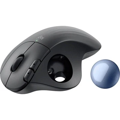 Logitech ERGO M575S Maus Graphit, Blau (metallic) 5 Tasten 2000 dpi Daumenrad, - Bild 1 von 4