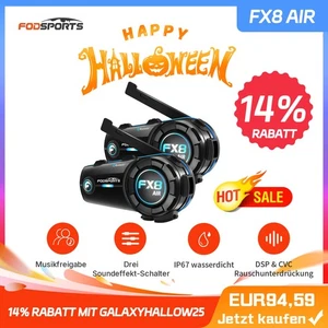 2XBT 5.4 Motorrad Headset Intercom Gegensprechanlage Bluetooth Helmet Interphone - Bild 1 von 17