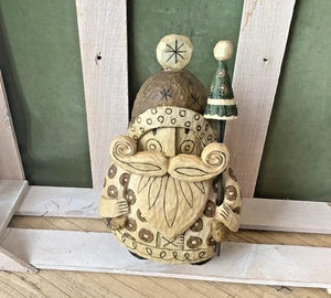 Babbo Natale Rustico Resina (9 1/2” x 5”) Caribou Canyon! - Foto 1 di 9