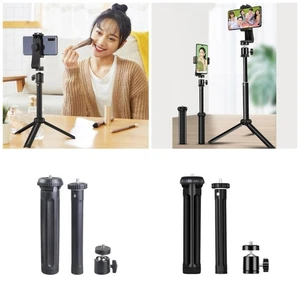 Live Streaming Tripod Phone Selfie Extension Rod Cameras Telescopic Stand - Picture 1 of 10