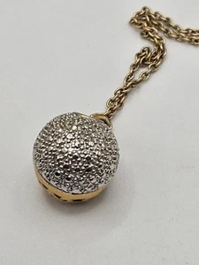 Sterling Silber Vermeil Schnörkel Kugel Perlen Anhänger Halskette - Bild 1 von 11