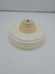 Clip On Light Shade Vintage White Round Plastic Ceiling Cover Art Deco 10" - Picture 1 of 4