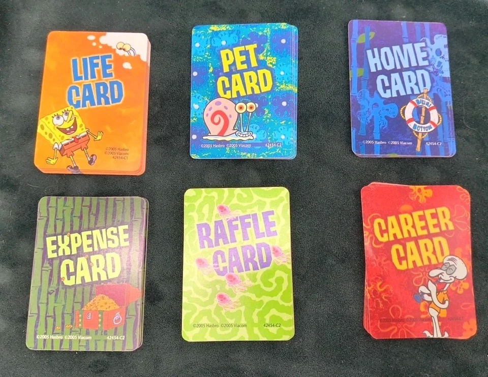 2005 The Game of Life SpongeBob SquarePants 77 Game Cards Replacement Pieces - Image 1 of 1
