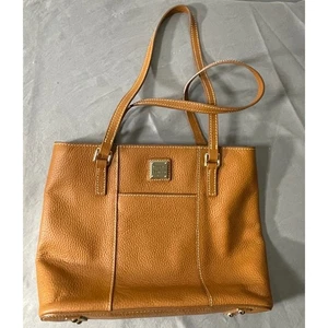 Bolso de Hombro de Cuero Dooney & Bourke Cartera Marrón Clásico Elegante - Imagen 1 de 12