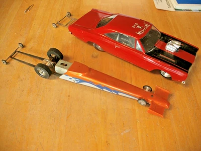 Parma 1/24 slot cars 2-drag racing parts cars dragster& Pro Street Road Runner - Image 1 of 4
