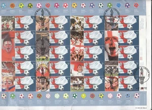Hoja de sonrisas de fútbol de la Copa del Mundo 2002 usada. - Imagen 1 de 1