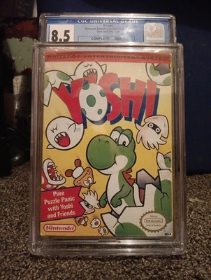Yoshi Nintendo NES 7.5 WATA Super Mario Dinosaur Puzzle Game - Image 1 of 3