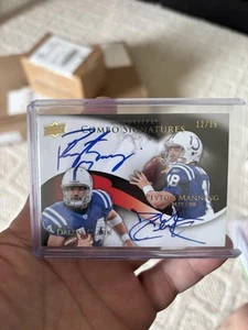 Peyton Manning 2008 UD Exquisite Dual Dual Auto With Dallas Clark /35 - Picture 1 of 2