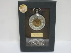 Pocket Mechanical Watch - Silberfb. Taschenuhr mit pass. Kette (HA) OVP GS9909 - Picture 1 of 1
