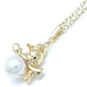 MIKIMOTO Snowman 18K Yellow Gold Necklace Pearl 6.3mm /292118 - Bild 1 von 6
