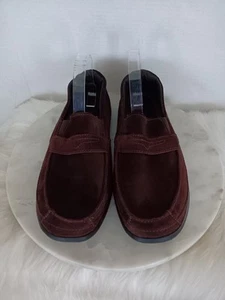 Crocs Herren Größe 11 Slipper Halbschuhe Schuhe Braun Leder 15940 - Bild 1 von 16