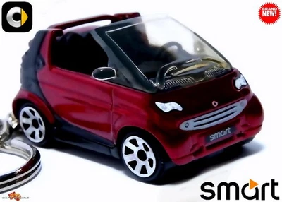 🎁🚦🆕 RARE KEYCHAIN DARK RED SMART FORTWO CABRIO CUSTOM Ltd Ed.💕GREAT GIFT💕🎁 - Image 1 of 4