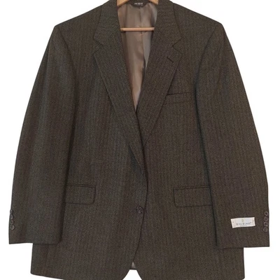 Blazer de Colección Bill Blass Tweed Lana Espiga Hecho en Unión Chaqueta 44 Portly Nuevo con Etiquetas Foto 1 de 4