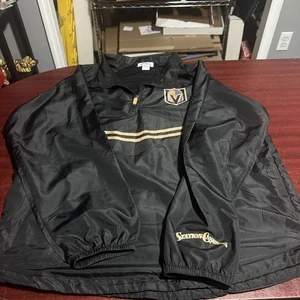 Pullover cortavientos Las Vegas Golden Knights XL para hombre 1/4 cremallera negro dorado - Imagen 1 de 8
