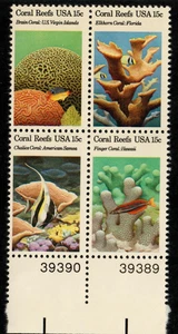 Scott 1827-1830 15¢ Korallenriffe postfrisch kostenloser Versand in USA! - Bild 1 von 1