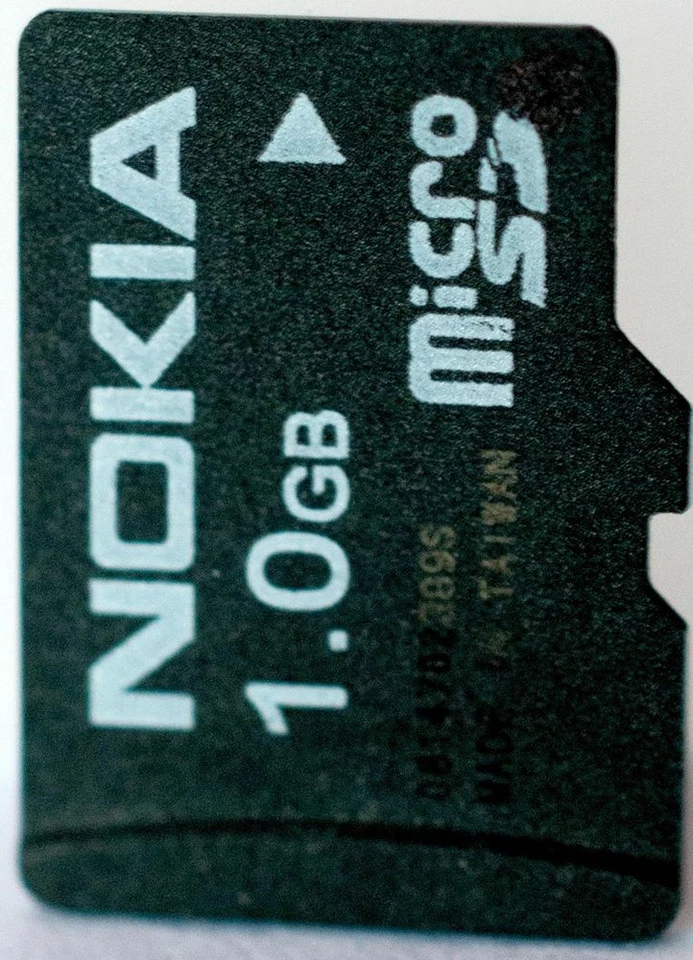 Memoria MICRO SD 1GB NOKIA TransFlash TF x lettori MP3 MP4 cellulari palmari etc - Immagine 1 di 1