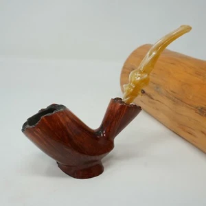 Pipa da fumo tabacco Soren intagliata a mano libera danese Sitter Estate Briar - Foto 1 di 17