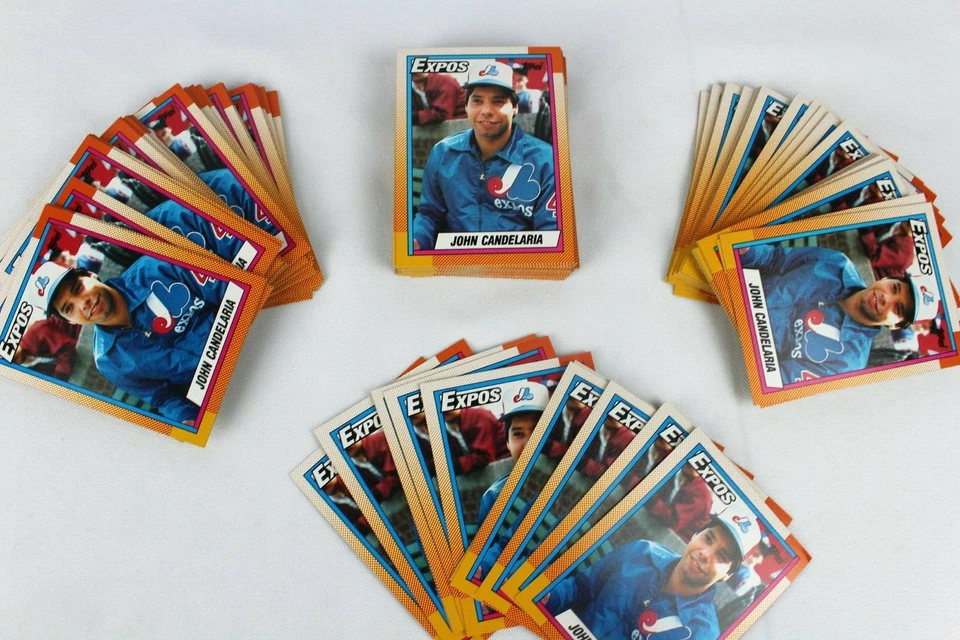 110 1990 TOPPS JOHN CANDELARIA #485 BASEBALL CARDS   EXPOS *QUICK SHIP* - Image 1 of 3