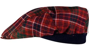 Mens Tartan Flat Cap MacRae Modern Tartan Plaid One Size Scottish Made Hat - Picture 1 of 5