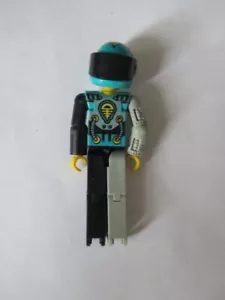 LEGO TECHNIC CHARACTER / FIGURE / FIGURE - BLACK GREY AND GREEN WITH HELMET - Picture 1 of 4